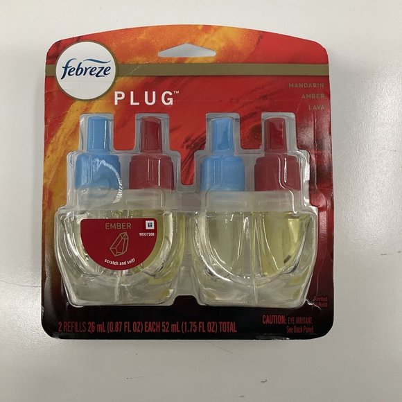 2 Febreze PLUG In Refills EMBER * NEW * Mandarin, Amber, Lava - Picture 1 of 2